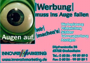Werbung, die ins Auge fällt