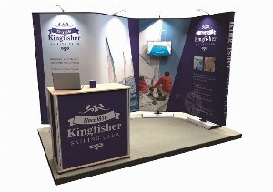 Stealth Messestand inklusive Digitaldruck