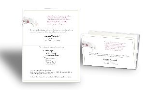 Trauerbrief mit Blumenmotiv 