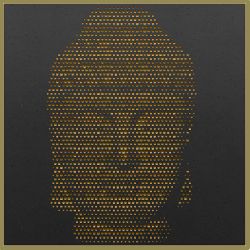 Buddha - 3 Größen Farbkombination braun/schwarz