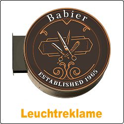 Leuchtreklame und Leuchtkästen