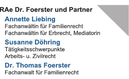 Firmenanzeige Rechtsanwälte Foerster und Partner