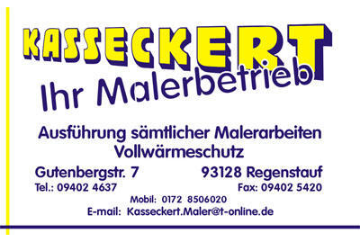 Firmenanzeige Kasseckert Malerbetrieb