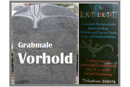 Firmenanzeige Grabmale Vorholt Manfred