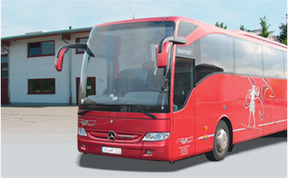 Firmenanzeige Flaschenträger Omnibusreisedienst