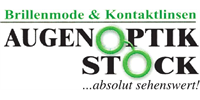 Firmenanzeige Augenoptik Stock