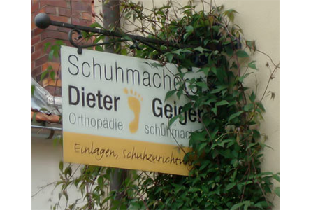 Firmenanzeige Schuhmacherei Geiger Dieter