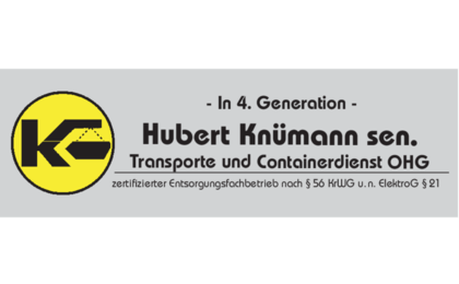 Firmenanzeige Containerdienst Hubert Knümann sen. Transport und Containerdienst OHG