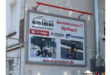 Firmenanzeige Motorräder Arnimot
