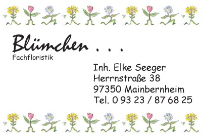 Firmenanzeige Blumen Blümchen