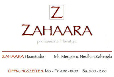 Firmenanzeige Friseur Zahaara