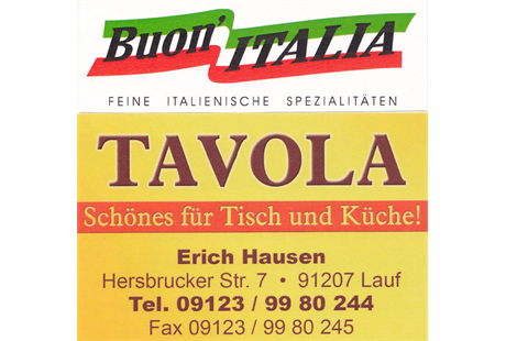 Firmenanzeige TAVOLA