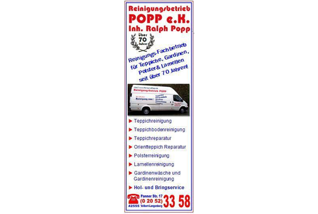 Firmenanzeige Reinigungsbetrieb POPP e.K. Inh. Ralph Popp