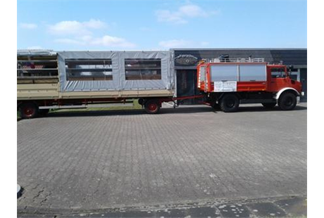 Firmenanzeige Planwagen - Mulcher, Hendrix