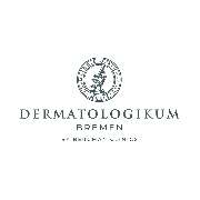 Dermatologikum Bremen - Das Logo zeigt ein stilisiertes Mikroskop in einem Kreis mit der Inschrift „Dermatohistopathologie MMXIX“. Darunter steht der Praxisname „Dermatologikum Bremen“ sowie „by Bergman Clinics“. Das Design ist in einem klaren, seriösen S