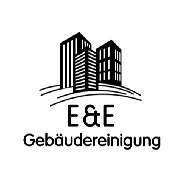 E&E Gebäudereinigung - E&E Gebäudereinigung Modernes, minimalistisches Gebäudelogo in Schwarz-Weiß mit drei stilisierten Hochhäusern, das Professionalität, Sauberkeit und hochwertige Dienstleistungen im Gebäudebereich symbolisiert.