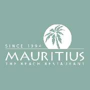 Mauritius Restaurant Heilbronn - Mauritius Logo: Das Markenzeichen von Mauritius – The Beach Restaurant. Modernes Branding mit sommerlichen Elementen, das für entspannte Atmosphäre, leckeres Essen & Urlaubsfeeling steht.
