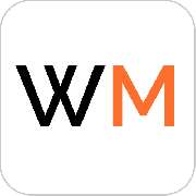 Wärmepumpen-Beratung München - Das Logo von Wärmepumpen München (WM) mit stilisierten Buchstaben. Das Design kombiniert schwarze und orangefarbene Elemente und symbolisiert Innovation, Effizienz und nachhaltige Heiztechnologien in München und Umgebung.